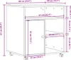 vidaXL Support d'impression à roulettes blanc 60x50x67 cm Voir les images du produit 7