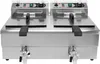 Gastro Fritteuse 2x12L mit Ablasshahn 2x5000W 550x730x400mm Produktbild-Vorschau 2