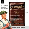 Retro Blechschilder Grillen - GRILLREGELN Schild - BBQ Produktbild-Vorschau 3