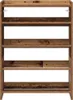 vidaXL Stojan na topánky starý drevený vzhľad 60x25x81 cm Náhľad obrázku produktu 4