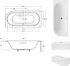 Eckbadewanne Badewanne Avita BLACK&WHITE LINKS 170X75 mit Produktbild-Vorschau 4