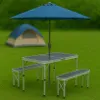 Campingtisch Set GREEN HILL Klapptisch Bank Aluminium Produktbild-Vorschau 3