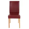 A single red-brown dining chair with light wooden legs, presented against a white background. Náhled obrázku produktu