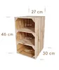Schuhregal Holz 3 Fächer - Holzkiste als Schuhbank Produktbild-Vorschau 3