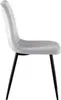 DELUKE® Stuhl LENZ Samt - 88x45x53cm, grau, Metall Gestell Produktbild-Vorschau 4