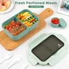Brotdose Trennfächer 1250ml Lunchbox Kinder Erwachsene Produktbild-Vorschau 5