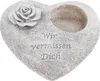 FRANK FLECHTWAREN Grabschmuck in Herzform mit Schriftzug Produktbild-Vorschau 3