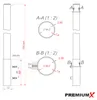 PremiumX predĺženie stožiaru 70 cm, Ø 50 mm, hliníkový Náhľad obrázku produktu 3