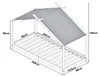 Kinderbett 'Brome' Hausbett 90 x 200 cm Grau Produktbild-Vorschau 7