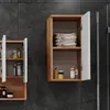 Skříňka do koupelny Vicco Irma Bílý vysoký lesk/zlatý dub Náhled obrázku produktu 5