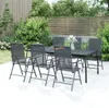 vidaXL Tavolo da giardino antracite 200x100x72 cm griglia Anteprima dell’immagine prodotto 2
