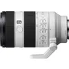 A white Sony telephoto zoom lens is shown from the side against a white background. Produktbild-Vorschau