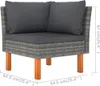 The Living Store 5-tlg. Garten-Lounge-Set mit Kissen Poly Produktbild-Vorschau 10
