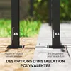 Outsunny Pergola jardin exterieur 3 x 4 m pergola Voir les images du produit 9