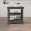 vidaXL Pracovný stôl sivý 78,5x50x80 cm Borovicový masív Náhľad obrázku produktu 3