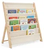 Relaxdays Bücherregal Kinder, Holz, 6 Stofffächer, HxBxT: Produktbild-Vorschau 1