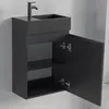 LOMAZOO szafka WC MALIBU 40 × 22 × 60 cm, czarny mat Podgląd zdjęcia produktu 4