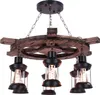 TIBU Hängelampe aus Holz Vintage Lampe Ruder Wohnzimmer E27 Produktbild-Vorschau 5