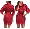 Damenunterwäsche - Satin-Set - Bademantel mit Spitze - Produktbild-Vorschau 1