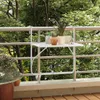 vidaXL Tavolo da balcone bianco 60x40 cm in acciaio Anteprima dell’immagine prodotto 2