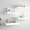 Schweberegale 4 Stk. Weiß 40x23x3,8 cm MDF Produktbild-Vorschau 2