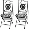 vidaXL 3dílný bistro set keramický černobílý Náhled obrázku produktu 2