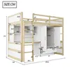 A diagram of a loft bed with dimensions indicated by numbers and lines. Voir les images du produit