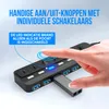 Strex USB 3.0 Hub - USB Splitter - 7 Poorten - 5Gbps - LED Productafbeelding-voorbeeld 5