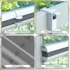A collage of four close-up images showcasing different features of a window blind. Produktbild-Vorschau