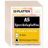 Creative Deco 10 x A5 Holz-Platte | 148 x 210 x 3 ( +/- 0,5 Produktbild-Vorschau 1
