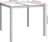 vidaXL Gartentisch Grau 90 x 90 x 75 cm Poly-Rattan Produktbild-Vorschau 7