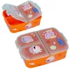 Obedový box pre deti s 3 priehradkami Peppa Pig v oranžovej Náhľad obrázku produktu 8