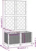 vidaXL Sadzarka z kratką czarna 80x40x136 cm PP Podgląd zdjęcia produktu 8