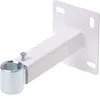 A white metal bracket with a silver threaded fitting on a white background. Voir les images du produit