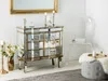 BELIANI Kommode Silber Gold Glas MDF Platte Massivholz 80 x Produktbild-Vorschau 2
