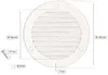 KOTARBAU® Grille d'aération ronde ⌀ 100 mm Blanc avec Voir les images du produit 2