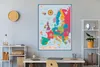 Magnetische Selbstklebetafel, bunte Europakarte mit Produktbild-Vorschau 2