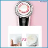 A collage showing a facial massage device and a comparison of cotton pads before and after use. Náhľad obrázku produktu