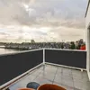 Balkon Sichtschutz 0,75x6 m, Schwarz, mit Ösen UV30+ & Produktbild-Vorschau 7