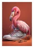 Wallario Wandbild Flamingo im Sneaker, Größe: 61 x 91,5 cm, Produktbild-Vorschau 1