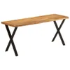 The Living Store Bank Baumkante 105 cm Massivholz Akazie Produktbild-Vorschau 2
