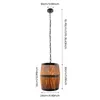 Suspension rétro en fût de vin, lustre en bois, suspension Voir les images du produit 4