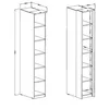 Bücherregal "Optima" Standregal 35 cm weiß Produktbild-Vorschau 3