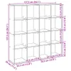 vidaXL Bücherregal Betongrau 137,5x29x137,5 cm Produktbild-Vorschau 8