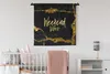 MuchoWow® Wandteppich Wandbehang Zitate - Wochenende - Gold Produktbild-Vorschau 1