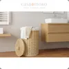 Wäschekorb Aufbewahrungskorb geflochtenFlechkorb Rattan 75L Produktbild-Vorschau 6