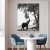 MuchoWow® Poster Elefant - Baum - Tiere - Schwarz und weiß Produktbild-Vorschau 5
