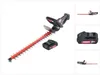 A cordless hedge trimmer and a battery pack are displayed against a white background. Produktbild-Vorschau