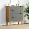 vidaXL Zásuvková skříň OTTA Brown&Grey 76,5x39,5x90 cm Náhled obrázku produktu 2