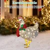 Leucht-Huhn mit Schal, LED-Weihnachtsfigur, 39,8 cm, für Außen Produktbild-Vorschau